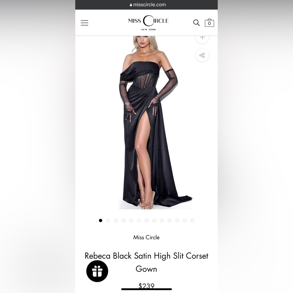 Black evening gown.